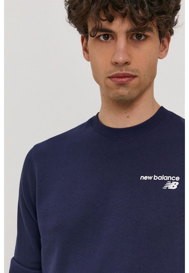 New Balance - Bluza. Okazja: na co dzień. Kolor: niebieski. Styl: casual