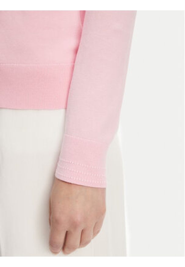 TOMMY HILFIGER - Tommy Hilfiger Sweter WW0WW40099 Różowy Regular Fit. Kolor: różowy. Materiał: bawełna, syntetyk