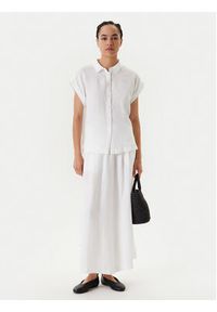 United Colors of Benetton - United Colors Of Benetton Koszula 5BMLDQ06V Biały Regular Fit. Kolor: biały. Materiał: len #5