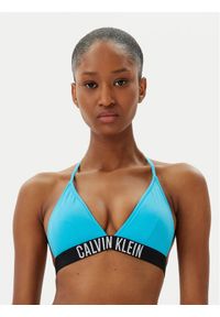 Calvin Klein Swimwear Góra od bikini KW0KW02854 Niebieski. Kolor: niebieski. Materiał: syntetyk
