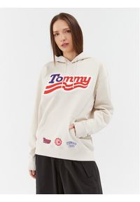 Tommy Jeans Bluza DW0DW17689 Beżowy Relaxed Fit. Kolor: beżowy. Materiał: bawełna