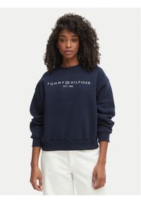 TOMMY HILFIGER - Tommy Hilfiger Bluza WW0WW47831 Granatowy Regular Fit. Kolor: niebieski. Materiał: syntetyk #1