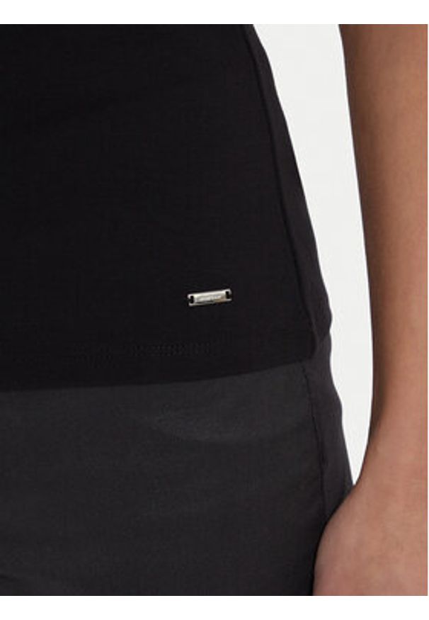 Morgan Bluzka 252-DIMARA Czarny Slim Fit. Kolor: czarny. Materiał: syntetyk