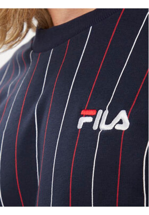 Fila Bluza FAM0656 Granatowy Regular Fit. Kolor: niebieski. Materiał: bawełna