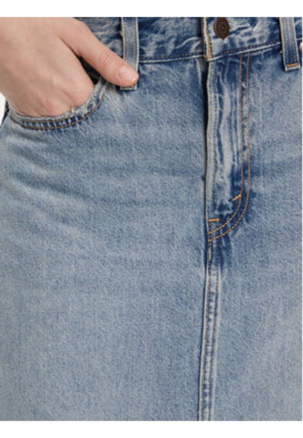 Levi's® Spódnica jeansowa A7512-0000 Niebieski Regular Fit. Kolor: niebieski. Materiał: bawełna
