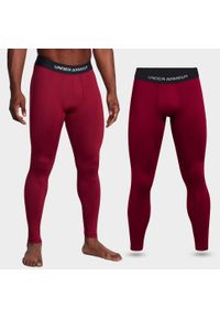 Legginsy sportowe męskie Under Armour getry szybkoschnące treningowe. Kolor: czerwony #2