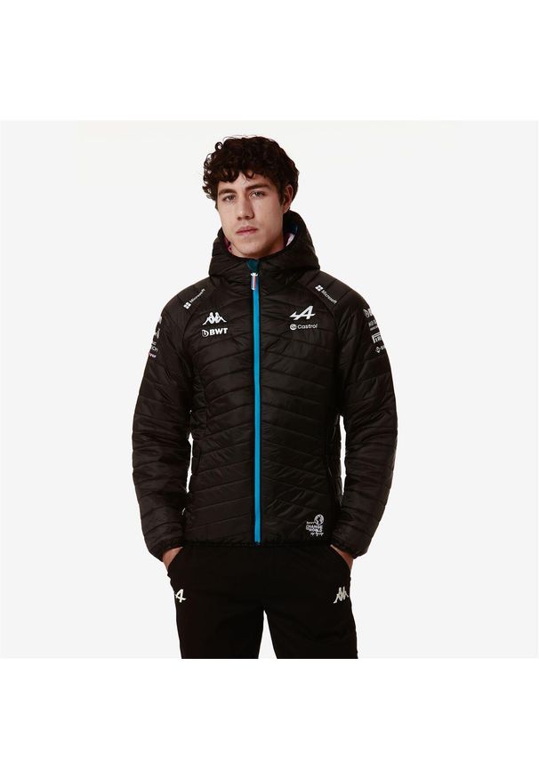 Kappa - Kurtka z kapturem Alpine F1 Aboucou 2024. Typ kołnierza: kaptur. Kolor: czarny. Materiał: puch
