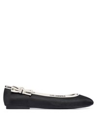 Karl Lagerfeld - KARL LAGERFELD Baleriny Karo KL40129 Czarny. Kolor: czarny. Materiał: skóra #1