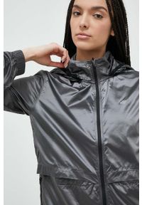 4f - 4F kurtka do biegania kolor srebrny. Typ kołnierza: kaptur. Kolor: srebrny. Materiał: materiał #2