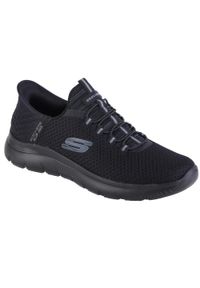 skechers - Buty sportowe Sneakersy męskie, Skechers Summits - High Range Slip-Ins. Kolor: czarny. Materiał: guma, syntetyk, tkanina, materiał. Sport: turystyka piesza #1