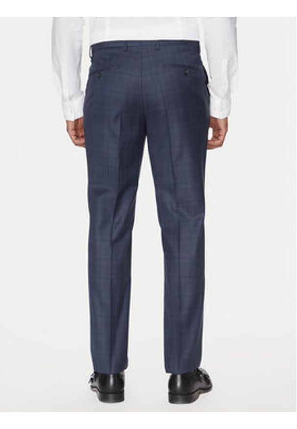BOSS Garnitur H-Huge 50535401 Niebieski Slim Fit. Kolor: niebieski. Materiał: wełna