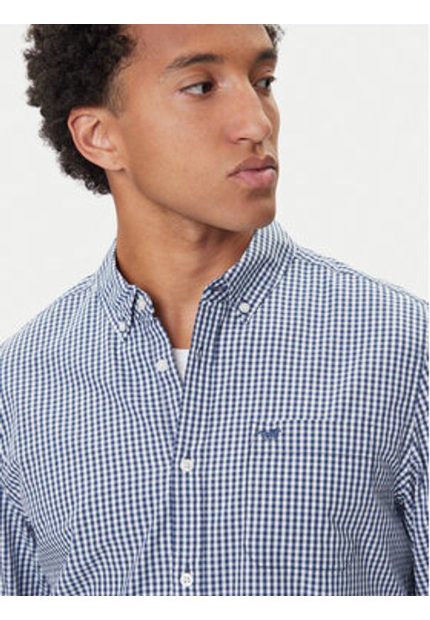 Mustang Koszula Chester 1016947 Niebieski Regular Fit. Kolor: niebieski. Materiał: bawełna