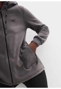 bonprix - Bluza rozpinana z polaru, z kieszeniami z zamkiem. Kolor: szary. Materiał: polar. Długość: długie #3