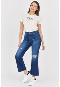 7 FOR ALL MANKIND Granatowe jeansy z rozszerzoną nogawką Riley Ankle Boot, Rozmiar 27. Kolor: niebieski