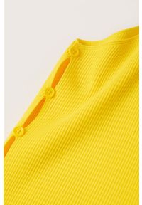 mango - Mango top Tobogan damski kolor żółty. Kolor: żółty
