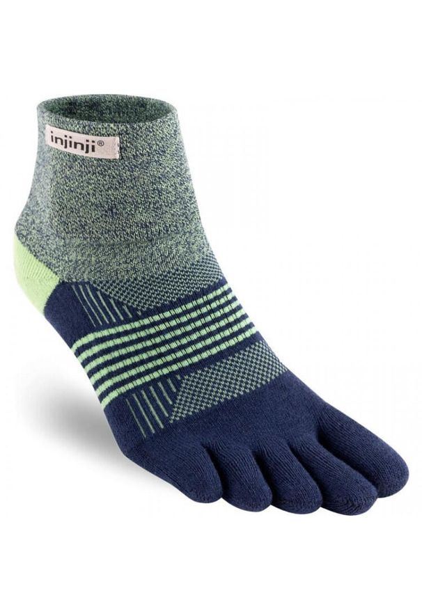Skarpety trailowe damskie Injinji Mini-Crew. Kolor: niebieski. Sport: bieganie