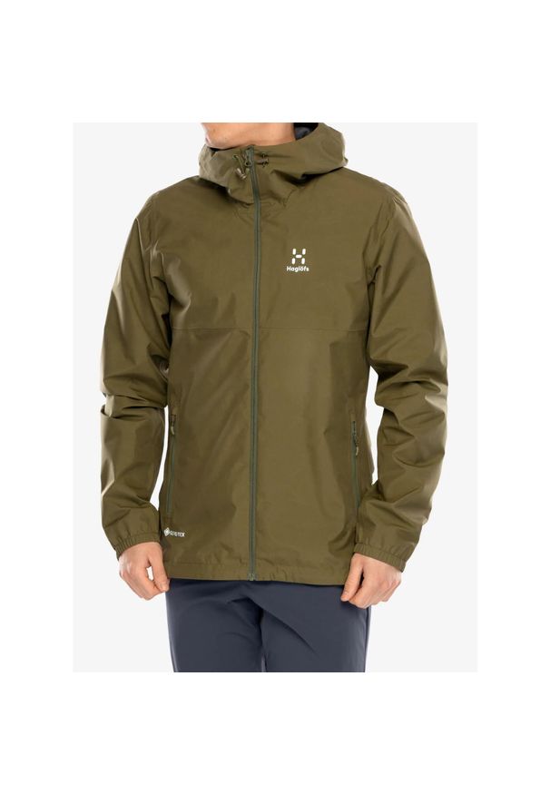 Haglöfs - Kurtka z membraną męska Haglofs Kaise GTX Jacket. Kolor: zielony. Sport: turystyka piesza