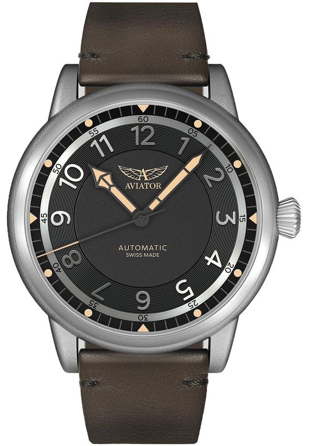 AVIATOR - Zegarek męski Aviator V.3.31.0.228.4.ODD zielony. Kolor: zielony