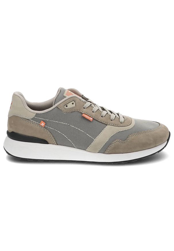 Beżowe Sneakersy Rieker Wygodne Buty Męskie. Kolor: beżowy