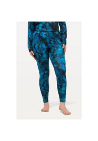ULLA POPKEN - Damskie narciarskie legginsy funkcyjne szybkoschnęce. Kolekcja: plus size. Kolor: niebieski, turkusowy, wielokolorowy. Materiał: elastan, poliester, materiał. Sezon: zima. Sport: narciarstwo