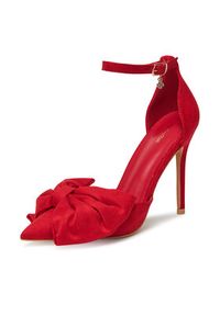 DeeZee Szpilki HT6176-57 Czerwony. Kolor: czerwony. Materiał: materiał. Obcas: na szpilce