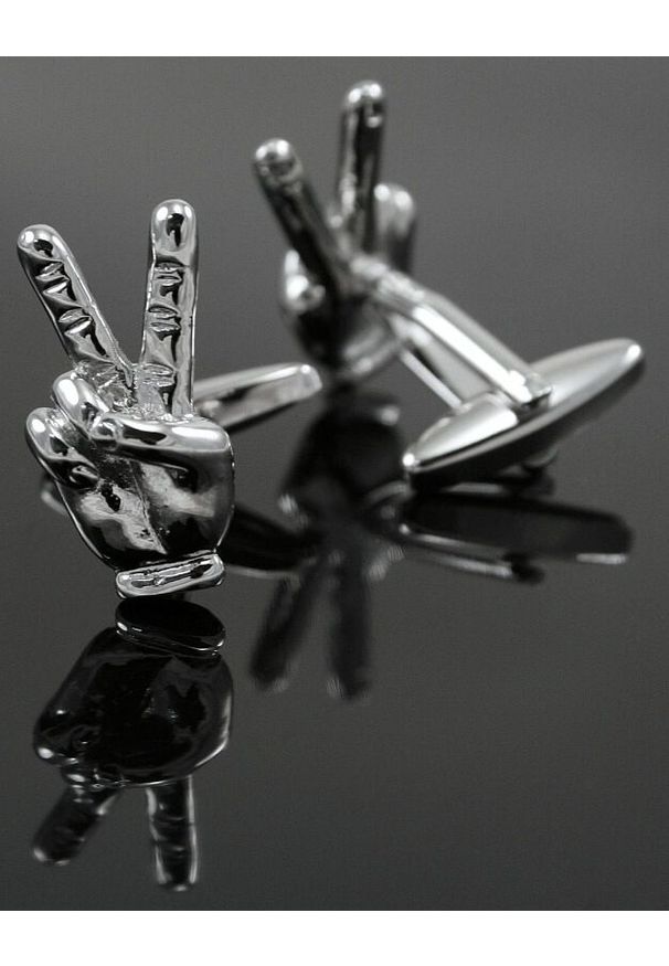 Alties - Tematyczne Męskie Spinki do Mankietów -ALTIES- PEACE HANDS, Pokój