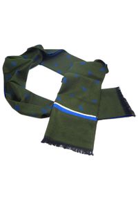 Modini - Zielono-niebieski szal męski I45. Kolor: zielony, wielokolorowy, niebieski. Materiał: wiskoza #1