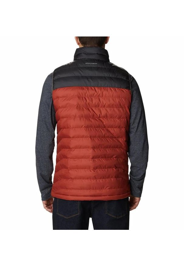 columbia - Bezrękawnik Turystyczny Puchowy Męski Columbia Powder Lite Vest. Kolor: pomarańczowy. Materiał: puch. Długość rękawa: bez rękawów