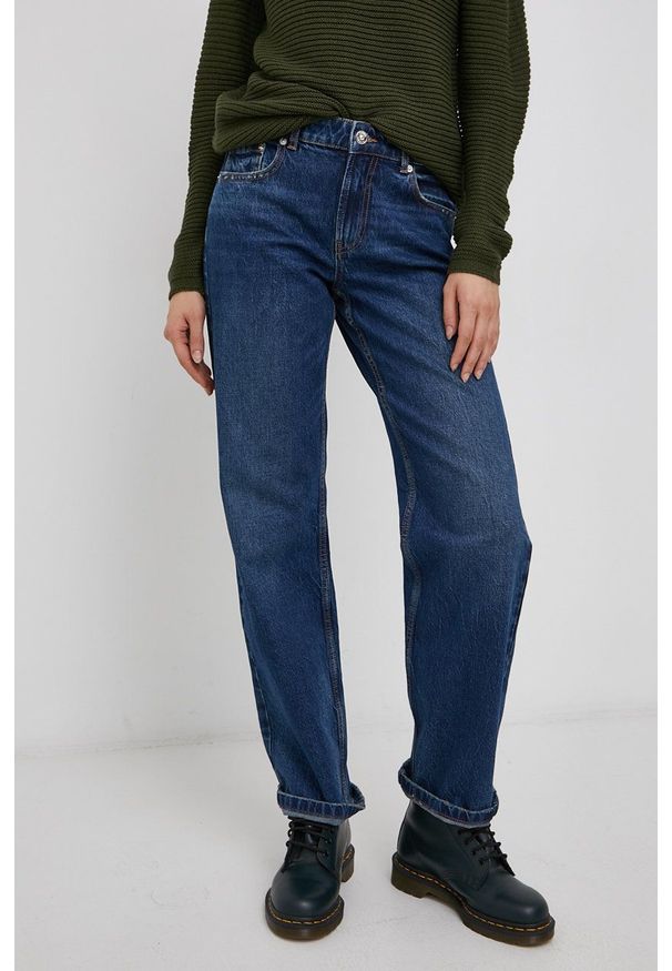 only - Only Jeansy damskie medium waist. Kolor: niebieski