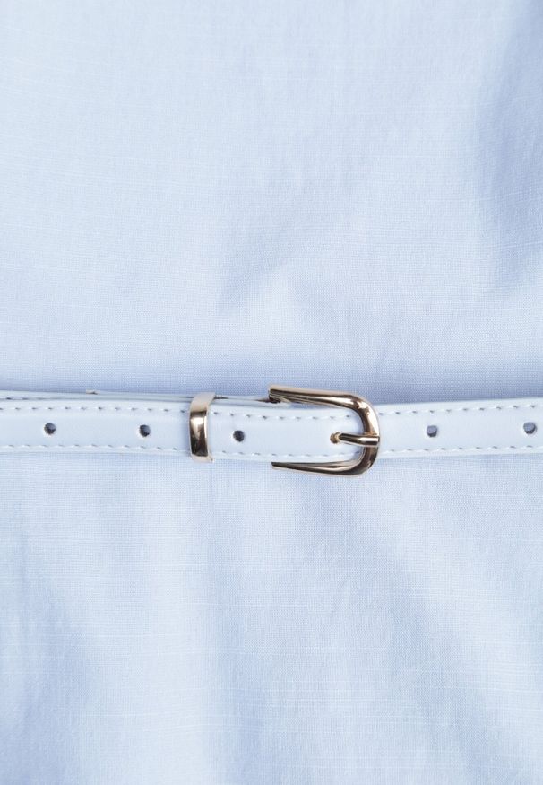 Born2be - Niebieska Elegancka Sukienka z Wiskozy i Bawełny na Szerokich Ramiączkach Naisia. Kolor: niebieski. Materiał: wiskoza, bawełna. Długość rękawa: na ramiączkach. Typ sukienki: rozkloszowane. Styl: elegancki