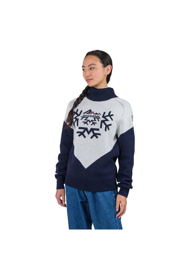 Sweter damski Rossignol Cieloalto Tn. Kolor: niebieski. Sport: turystyka piesza