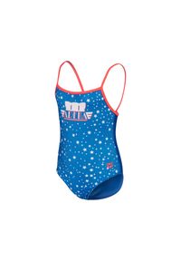 Strój kąpielowy dziewczęcy jednoczęściowy na basen Arena Friends. Kolor: czerwony, niebieski, wielokolorowy #1