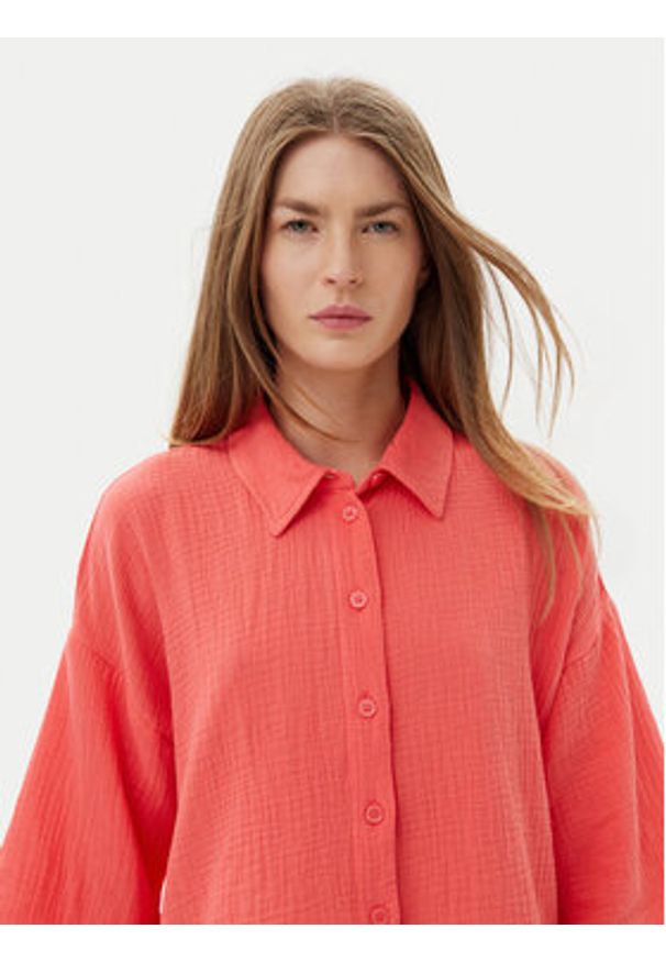 Vero Moda Koszula Natali 10279685 Różowy Standard Fit. Kolor: różowy. Materiał: bawełna