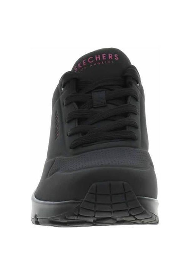 skechers - Buty do chodzenia damskie Skechers Uno Pop. Kolor: czarny. Materiał: materiał, syntetyk. Szerokość cholewki: normalna. Sport: turystyka piesza