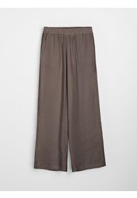 Sinsay - Spodnie wide leg z modalem - kremowy. Kolor: kremowy