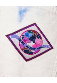 ISABEL MARANT - Bawełniane spodenki Esquia. Stan: podwyższony. Kolor: beżowy. Materiał: bawełna. Wzór: aplikacja, kolorowy. Sezon: lato #7