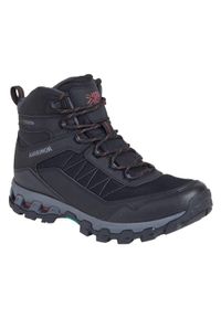 Buty trekkingowe męskie Karrimor Exmoor Mid. Wysokość cholewki: za kostkę. Kolor: czarny. Materiał: syntetyk, materiał. Szerokość cholewki: normalna