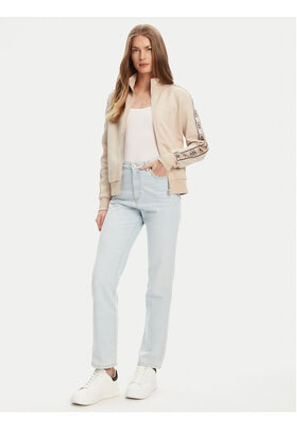 Guess Bluza V2YQ16 KB3P2 Beżowy Regular Fit. Kolor: beżowy. Materiał: bawełna