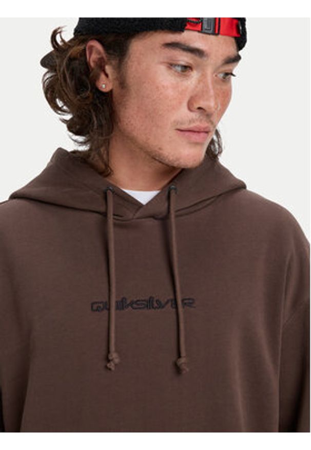 Quiksilver Bluza Cb Hood EQYFT05128 Brązowy Comfort Fit. Kolor: brązowy. Materiał: bawełna
