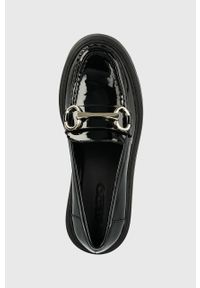 Aldo mokasyny Miska damskie kolor czarny na platformie 13542917.MISKA. Nosek buta: okrągły. Kolor: czarny. Materiał: guma. Obcas: na platformie #4