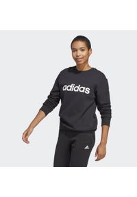 Adidas - Essentials Linear French Terry Sweatshirt. Kolor: biały, czarny, wielokolorowy