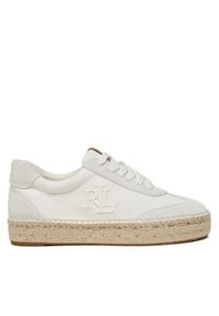 Lauren Ralph Lauren - LAUREN RALPH LAUREN Espadryle Luize 802959230001 Biały. Kolor: biały. Materiał: materiał