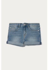 Calvin Klein Jeans - Szorty jeansowe dziecięce 128-176 cm. Okazja: na co dzień. Kolor: niebieski. Materiał: bawełna, denim, elastan, tkanina, poliester. Wzór: gładki. Styl: casual #1
