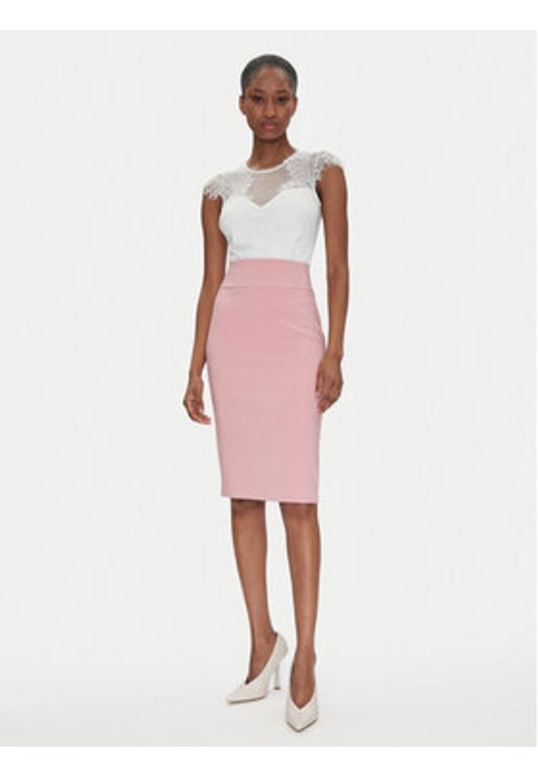 Rinascimento Body CFC0122575003 Biały Slim Fit. Kolor: biały. Materiał: syntetyk