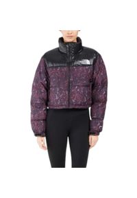 Kurtka turystyczna damska The North Face Nuptse Short. Kolor: czarny. Materiał: nylon. Sport: turystyka piesza