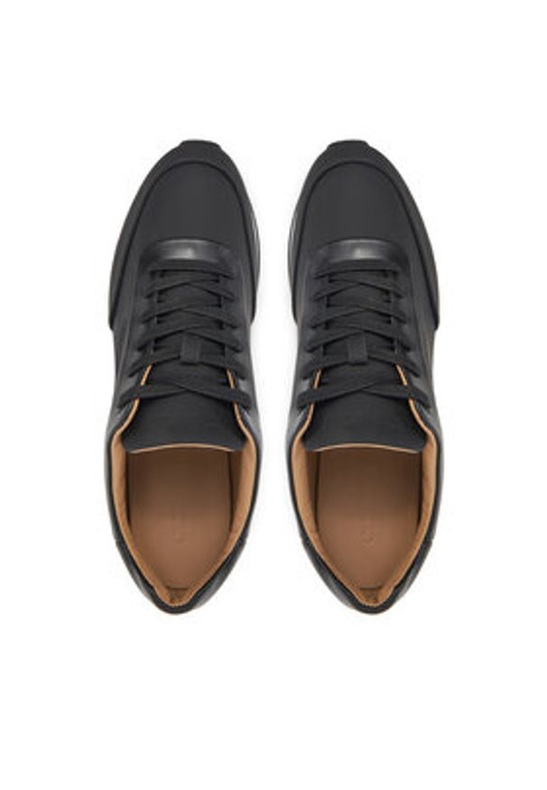Calvin Klein Sneakersy Low Prof Runn Laceup Rubb Lth HM0HM01707 Czarny. Kolor: czarny. Materiał: nubuk, skóra