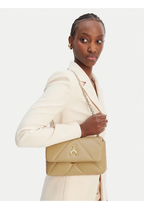 Patrizia Pepe Torebka CB0084/L006-B862 Beżowy. Kolor: beżowy. Materiał: skórzane