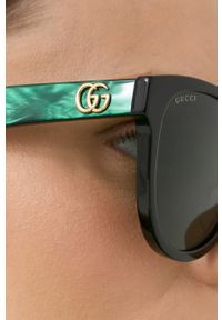 Gucci okulary przeciwsłoneczne damskie kolor zielony. Kolor: zielony #2