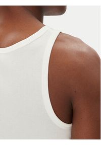 Tommy Jeans Tank top Classic Flag DM0DM21927 Biały Slim Fit. Kolor: biały. Materiał: bawełna #4