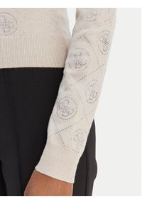 Guess Sweter W6RR66 Z3JD2 Beżowy Regular Fit. Kolor: beżowy. Materiał: syntetyk #5